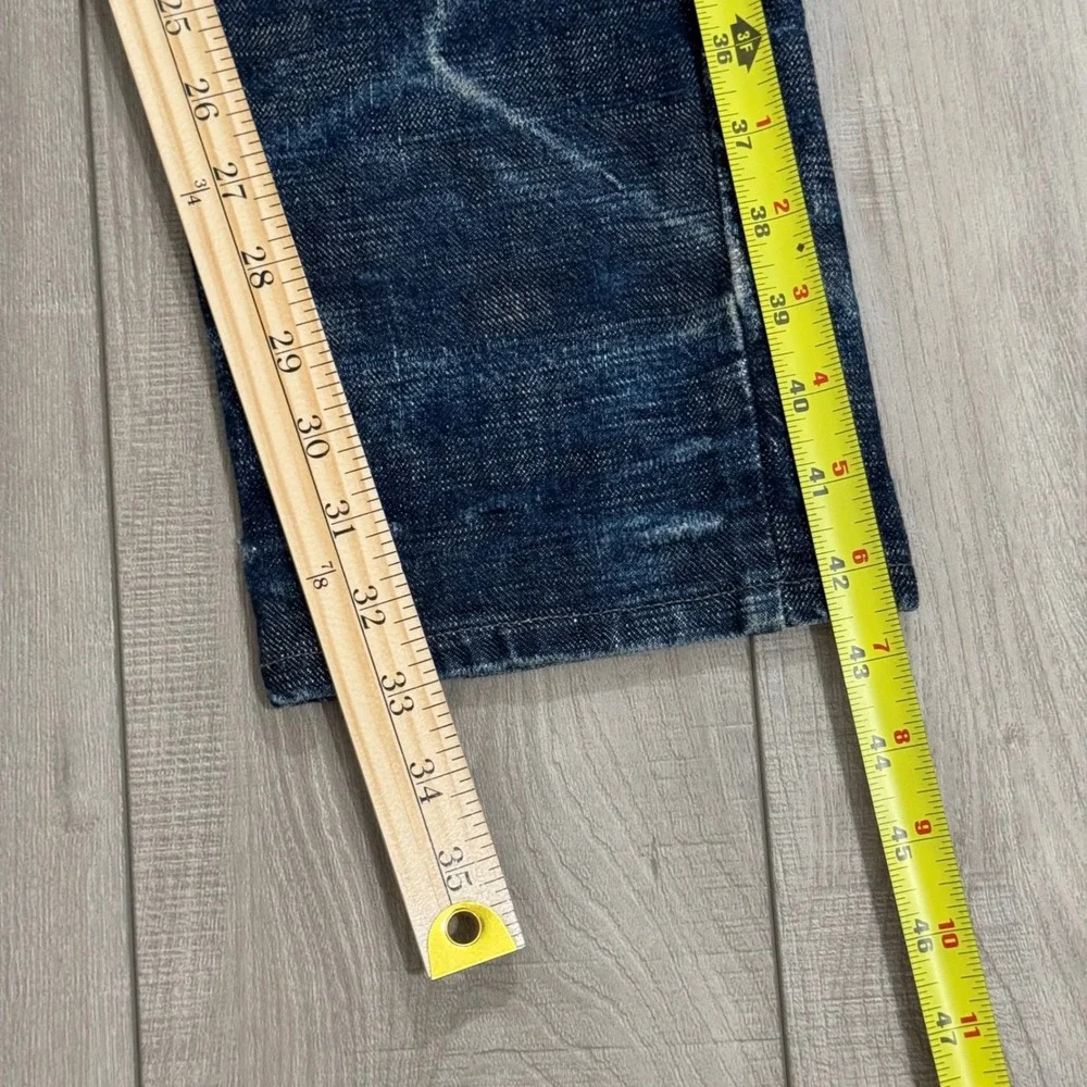 Naked & Famous Weird Guy Jeans Mens 33 Blue Frankenstein Raw Japanese Denim